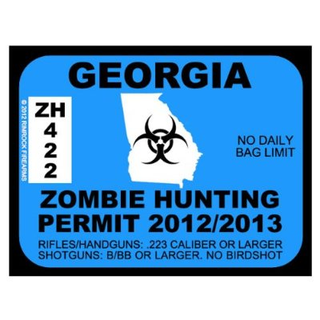 Illustration for article titled Grab a zombie hunting permit before you go head-hunting